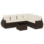 Juego de sofás de jardín 7 piezas con cojines ratán PE marrón by , Garden sets - Ref: Foro24-3253760, Price: 488,36 €, Discou...