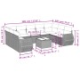 Set de sofás de jardín 10 pzas y cojines ratán sintético marrón by , Garden sets - Ref: Foro24-3254150, Price: 676,56 €, Disc...