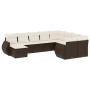 Set de sofás de jardín 10 pzas y cojines ratán sintético marrón von , Gartensets - Ref: Foro24-3254200, Preis: 675,12 €, Raba...