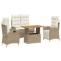Set de comedor jardín con cojines 4 pzas ratán sintético beige von , Gartensets - Ref: Foro24-3277480, Preis: 565,76 €, Rabat...