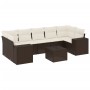 Set sofás de jardín 8 piezas y cojines ratán sintético marrón by , Garden sets - Ref: Foro24-3254680, Price: 542,76 €, Discou...