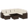 Set of 8 garden sofas and cushions synthetic rattan brown by , Garden sets - Ref: Foro24-3219303, Price: 509,94 €, Discount: %