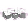 Set of 8 garden sofas and cushions synthetic rattan brown by , Garden sets - Ref: Foro24-3219303, Price: 509,94 €, Discount: %