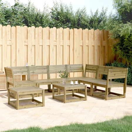 Juego de muebles de jardín 7 pzas madera de pino impregnada de , Conjuntos de jardín - Ref: Foro24-3216929, Precio: 559,99 €,...