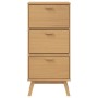 OLDEN Schuhregal Kiefernholz massiv braun 55x35x120 cm von , Schuhregale und Schuhorganisatoren - Ref: Foro24-358618, Preis: ...