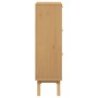 Zapatero OLDEN madera maciza de pino marrón 55x35x120 cm de , Zapateros y organizadores de calzado - Ref: Foro24-358618, Prec...