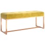 Senfgelbe Samtbank 110x36x45 cm von , Bänke für Hallen und Lager - Ref: Foro24-350602, Preis: 105,58 €, Rabatt: %