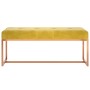 Senfgelbe Samtbank 110x36x45 cm von , Bänke für Hallen und Lager - Ref: Foro24-350602, Preis: 105,58 €, Rabatt: %