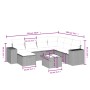 Set sofás de jardín 8 piezas y cojines ratán sintético marrón by , Garden sets - Ref: Foro24-3264469, Price: 536,47 €, Discou...