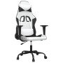 Silla gaming de masaje cuero sintético blanco y negro von , Gaming-Stühle - Ref: Foro24-345409, Preis: 120,30 €, Rabatt: %