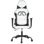 Silla gaming de masaje cuero sintético blanco y negro von , Gaming-Stühle - Ref: Foro24-345409, Preis: 120,30 €, Rabatt: %