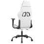 Silla gaming de masaje cuero sintético blanco y negro von , Gaming-Stühle - Ref: Foro24-345409, Preis: 120,30 €, Rabatt: %