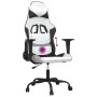 Silla gaming de masaje cuero sintético blanco y negro von , Gaming-Stühle - Ref: Foro24-345409, Preis: 120,30 €, Rabatt: %