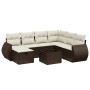 Set sofás de jardín 8 piezas y cojines ratán sintético marrón by , Garden sets - Ref: Foro24-3264159, Price: 539,78 €, Discou...