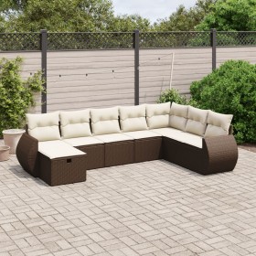 Set sofás de jardín 8 piezas y cojines ratán sintético marrón de , Conjuntos de jardín - Ref: Foro24-3264209, Precio: 533,71 ...