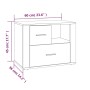Plywood bedside table gray concrete 60x36x45 cm by , Nightstands - Ref: Foro24-816740, Price: 81,41 €, Discount: %