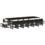 Set de muebles jardín 17 pzas con cojines ratán sintético negro by , Garden sets - Ref: Foro24-3211002, Price: 912,28 €, Disc...