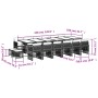 Set de muebles jardín 17 pzas con cojines ratán sintético negro by , Garden sets - Ref: Foro24-3211002, Price: 912,28 €, Disc...