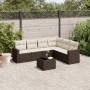 7-teilige Gartensofagarnitur mit braunen PE-Rattankissen von , Gartensets - Ref: Foro24-3219013, Preis: 463,42 €, Rabatt: %