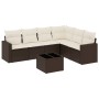 7-teilige Gartensofagarnitur mit braunen PE-Rattankissen von , Gartensets - Ref: Foro24-3219013, Preis: 463,42 €, Rabatt: %