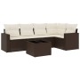 Set sofás de jardín 6 piezas y cojines ratán sintético marrón by , Garden sets - Ref: Foro24-3218933, Price: 382,98 €, Discou...