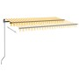Manuelle einziehbare Markise mit gelber und weißer LED 450x350 cm von , Markisen - Ref: Foro24-3069203, Preis: 385,64 €, Raba...