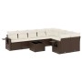 Set de sofás de jardín 10 pzas y cojines ratán sintético marrón von , Gartensets - Ref: Foro24-3252990, Preis: 666,02 €, Raba...