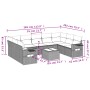 Set de sofás de jardín 10 pzas y cojines ratán sintético marrón by , Garden sets - Ref: Foro24-3252950, Price: 666,02 €, Disc...
