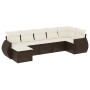7-piece garden sofa set with brown PE rattan cushions by , Garden sets - Ref: Foro24-3254020, Price: 456,88 €, Discount: %