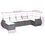 7-piece garden sofa set with brown PE rattan cushions by , Garden sets - Ref: Foro24-3254020, Price: 456,88 €, Discount: %