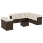 Set de sofás de jardín 10 pzas y cojines ratán sintético marrón by , Garden sets - Ref: Foro24-3249692, Price: 691,77 €, Disc...