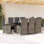 Set comedor jardín 9 pzas y cojines ratán sintético gris by , Garden sets - Ref: Foro24-3213528, Price: 1,00 €, Discount: %