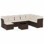 Set de sofás de jardín 9 pzas y cojines ratán sintético marrón de , Conjuntos de jardín - Ref: Foro24-3249902, Precio: 573,04...