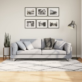 Alfombra de pelo largo moderna PAMPLONA crema y negro 140x200cm de , Alfombras - Ref: Foro24-375367, Precio: 74,96 €, Descuen...