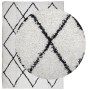 Modern long pile rug PAMPLONA cream and black 140x200cm by , Rugs - Ref: Foro24-375367, Price: 74,96 €, Discount: %