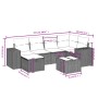 7-piece garden sofa set with brown PE rattan cushions by , Garden sets - Ref: Foro24-3264429, Price: 457,13 €, Discount: %