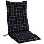 Cojines para silla respaldo alto 6 uds tela a cuadros negro von , Kissen für Stühle und Sofas - Ref: Foro24-377652, Preis: 11...