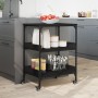 Carrito de cocina madera de ingeniería negro 60x41x80,5 cm by , Kitchen and dining carts - Ref: Foro24-842401, Price: 84,49 €...