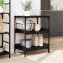 Carrito de cocina madera de ingeniería negro 60x41x80,5 cm by , Kitchen and dining carts - Ref: Foro24-842401, Price: 84,49 €...