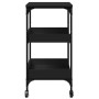 Carrito de cocina madera de ingeniería negro 60x41x80,5 cm by , Kitchen and dining carts - Ref: Foro24-842401, Price: 84,49 €...