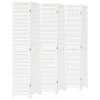 Biombo separador de 6 paneles madera maciza Paulownia blanco de , Divisores de ambientes - Ref: Foro24-358844, Precio: 207,94...