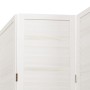 Biombo separador de 6 paneles madera maciza Paulownia blanco de , Divisores de ambientes - Ref: Foro24-358844, Precio: 207,94...