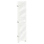 Biombo separador de 5 paneles madera maciza Paulownia blanco de , Divisores de ambientes - Ref: Foro24-358838, Precio: 138,58...