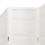 Biombo separador de 5 paneles madera maciza Paulownia blanco de , Divisores de ambientes - Ref: Foro24-358838, Precio: 138,58...