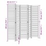 Biombo separador de 5 paneles madera maciza Paulownia blanco de , Divisores de ambientes - Ref: Foro24-358838, Precio: 138,58...