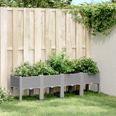 Jardinera con patas PP gris claro 160x40x42 cm von , Töpfe und Pflanzgefäße - Ref: Foro24-367902, Preis: 91,16 €, Rabatt: %
