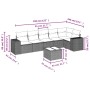 7-piece garden sofa set with brown PE rattan cushions by , Garden sets - Ref: Foro24-3222602, Price: 483,93 €, Discount: %