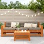 Gartenhocker aus Zirbenholz wachsbraun 62x30x32 cm von , Modulare Sofas für den Außenbereich - Ref: Foro24-844895, Preis: 41,...