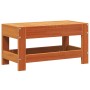 Gartenhocker aus Zirbenholz wachsbraun 62x30x32 cm von , Modulare Sofas für den Außenbereich - Ref: Foro24-844895, Preis: 41,...