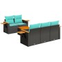 Set de sofás de jardín 6 pzas con cojines ratán sintético negro von , Gartensets - Ref: Foro24-3226624, Preis: 482,25 €, Raba...